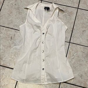 Bisou Bisou Sleeveless Extra Long Blouse XS NWOT